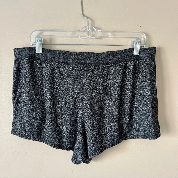 PINK VS | Speckled Black Lounge Shorts Sz L - Image 4