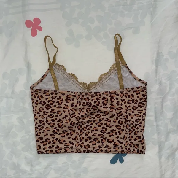 Leopard Lace Cami Brown Size XS - Image 2