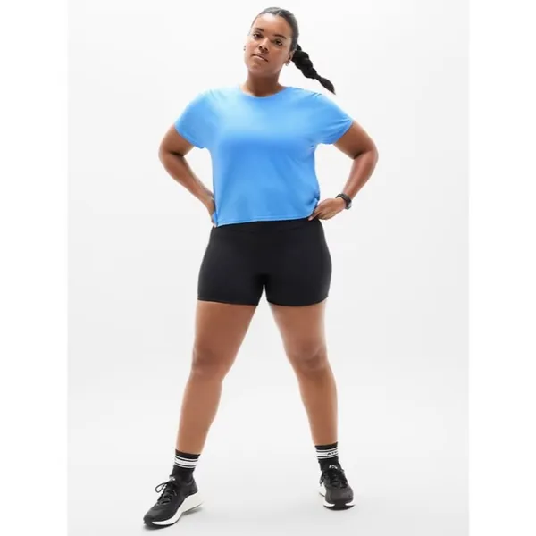 Athleta XL Grid Knit Tee Cornflower Blue X-Large Regular - Image 4