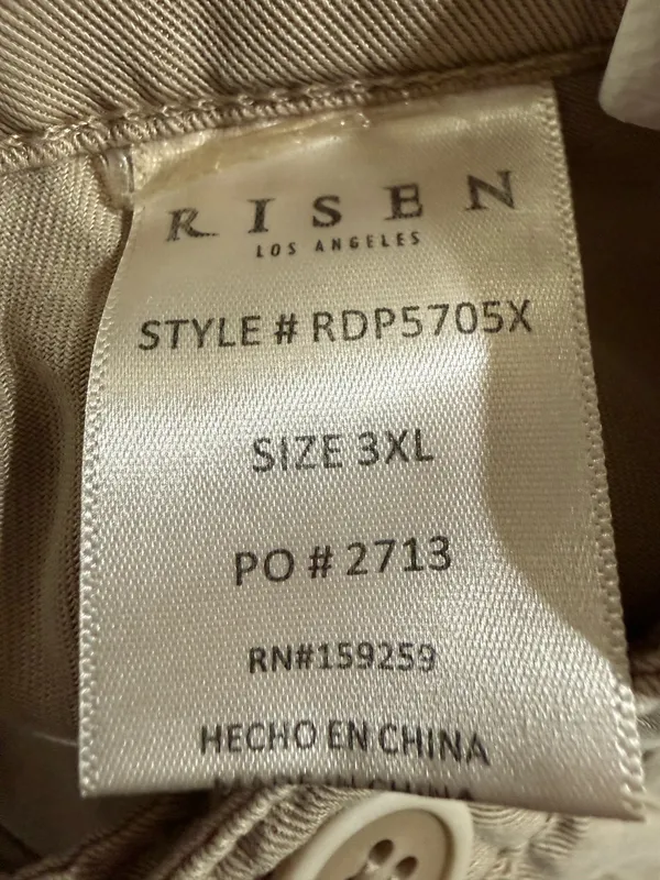 Risen Jeans Los Angeles The Carly Cargo Pants Taupe Wide Leg Size 3XL 90s Grunge - Image 6