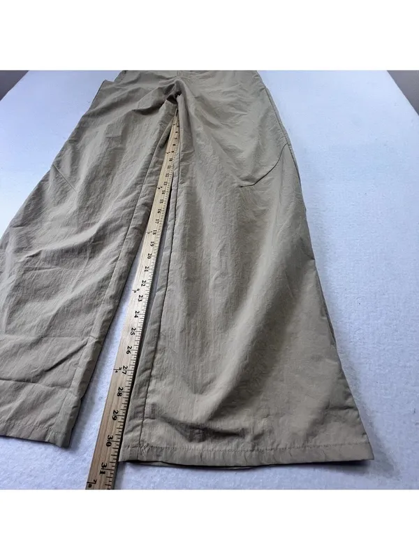 Zara Strapless Jumpsuit Off The Shoulder Wide Leg Khaki Size S Blogger Fav New - Image 16