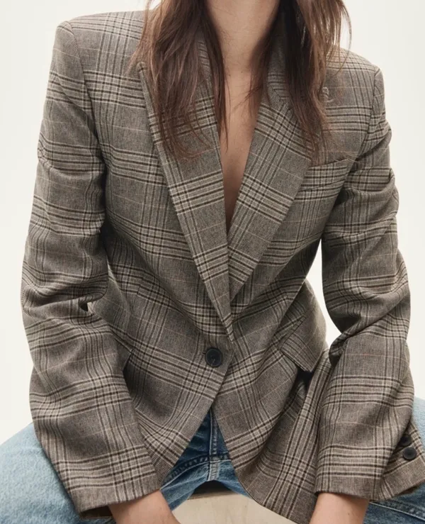 Mango Plaid Blazer - Image 3