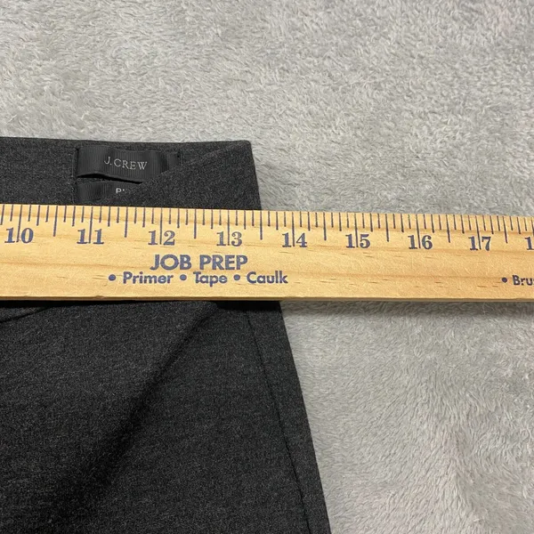 J Crew Pants Womens Small Gray Pixie Back Zip‎ Viscose Skinny Mid Rise Office - Image 2