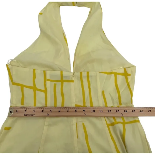 Banana Republic Dress Women 8 Yellow Halter‎ Midi Satin Sleeveless Summer NWT - Image 7
