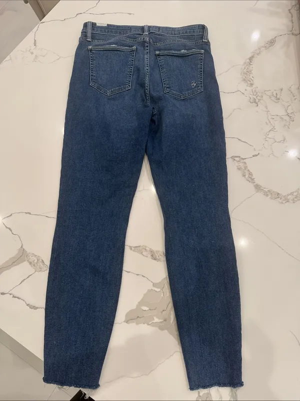 Lovers + Friends Medium Blue Skinny Distressed Jeans - Image 4