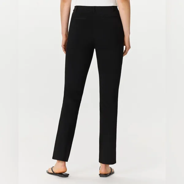 NWT Quince women's ultra-stretch ponte Black straight leg Pants Sz S 32” Inseam - Image 4