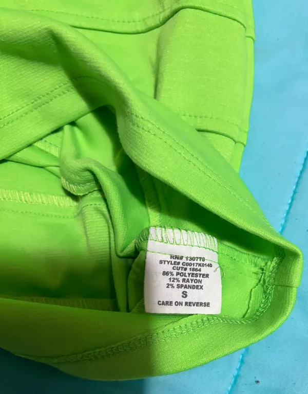 Living Doll lime green/yellow mini skirt-S - Image 5