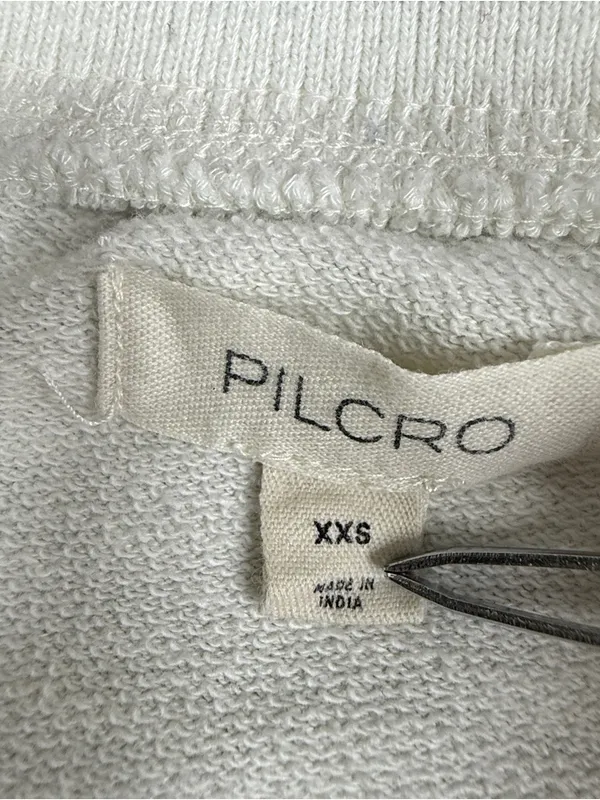 Pilcro Anthropologie Def Leppard Hysteria 1987 Varsity Sweatshirt XXS Cream - Image 5