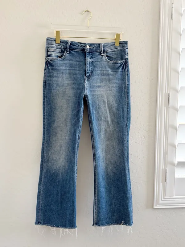 Vervet "Pleasantly" Kick Flare Jean High-Rise Relaxed Fit Ankle Length Size 30 - Image 5