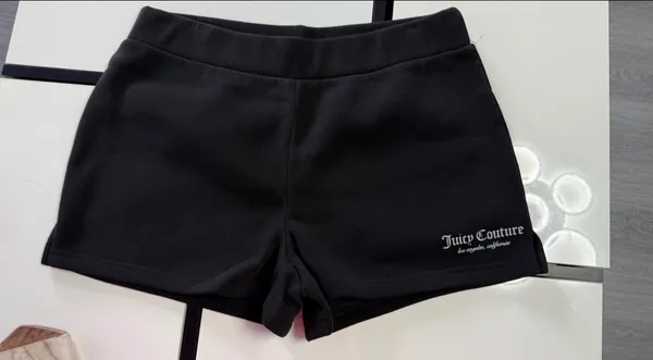 Juicy Couture Black Women's Black Sweat Shorts XL MSRP $69 NWT - Image 2