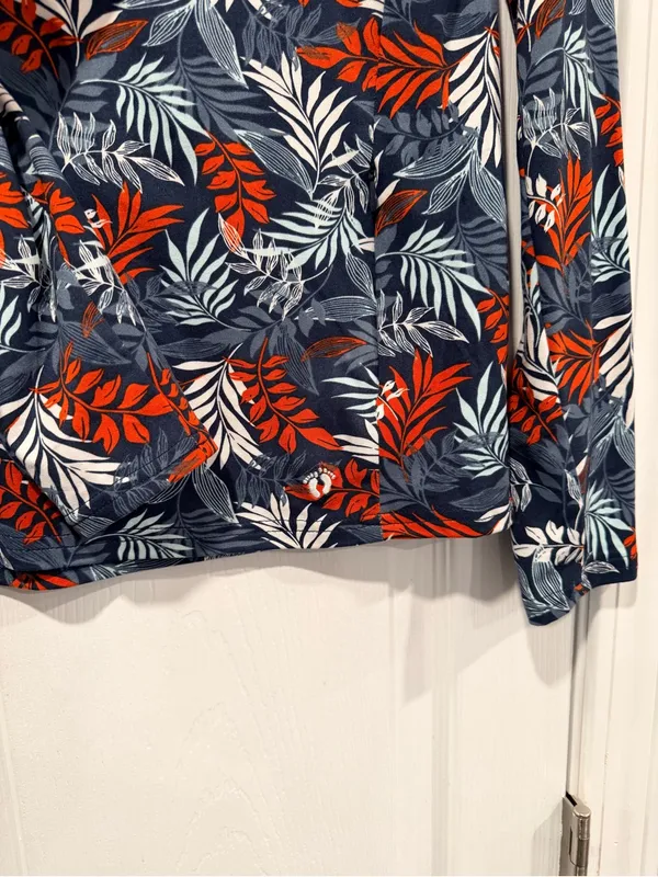 NWT Hang Ten Size S UPF 50+ Tropical Floral Long Sleeve Rash Guard Swim Shirt - Image 3