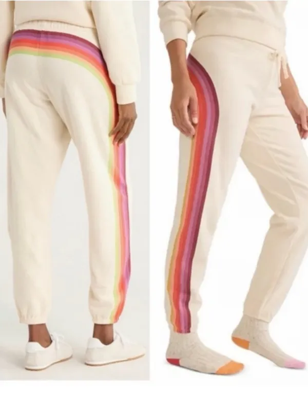 Marine Layer cloud 9 fleece sweatpants antique white size medium - Image 2