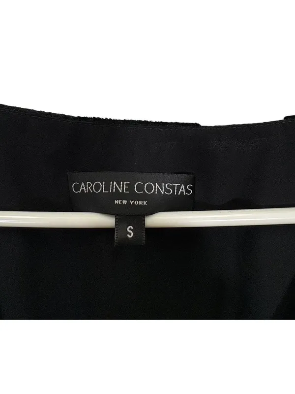 Caroline Constas Olena Velvet Burn Out Mini Dress Size Small - Image 11