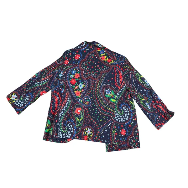 Alfred Dunner Colorful Floral Paisley Print Open Front Jacket‎ Blazer Size 14 - Image 8