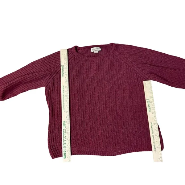 Vintage St Johns Bay Sweater Womens L Used Red Knit - Image 10