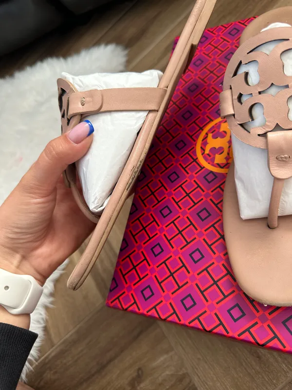 Tory Burch Miller Soft Sandals Light Size 9 - Image 5