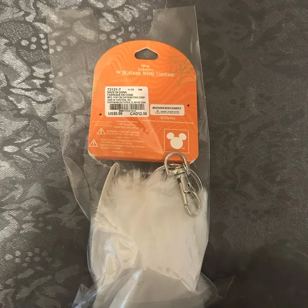 Disney Black and White Jack Skellington Keychain - Image 2