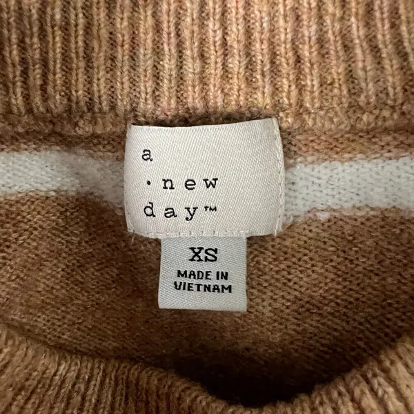 A New Day Oversized Chunky Striped Sweater Size XS - Image 3