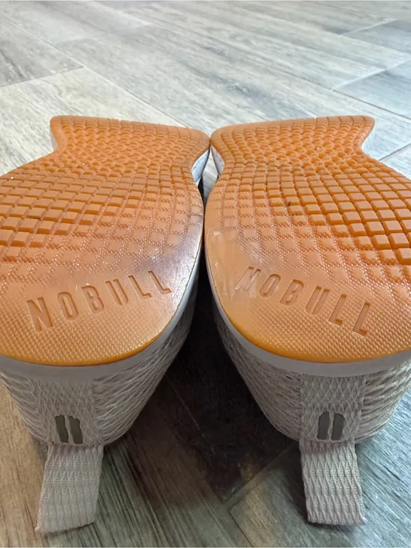 NOBULL Trainer Shoes Mens Size 7.5 Women's Size 9 White Mesh Sneakers Gum Sole - Image 7