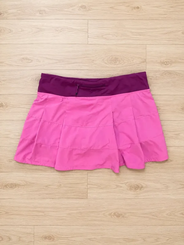 Lululemon Women's Pace Rival Tennis Skirt Athletic Pink Plum 10 Tall - Image 2
