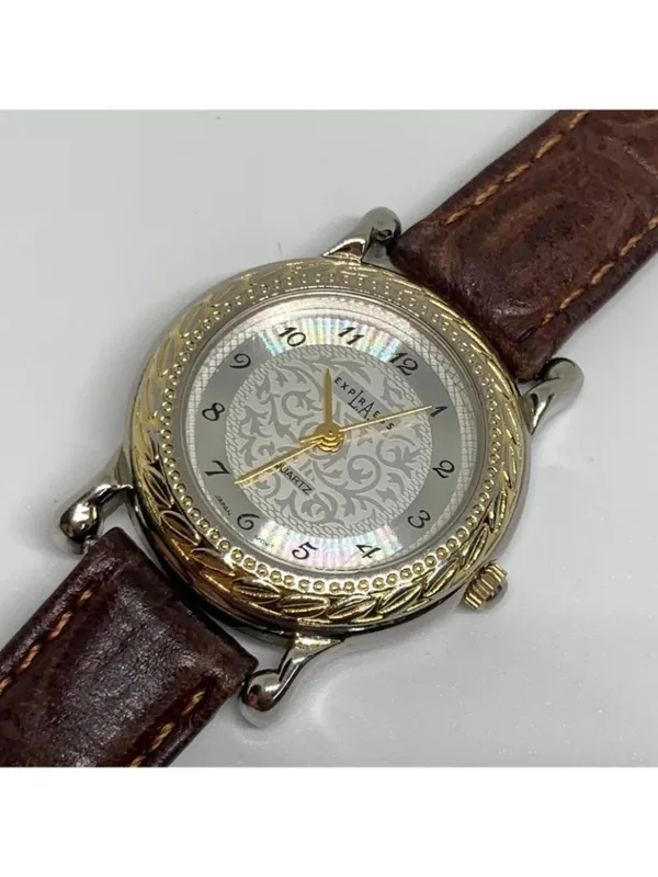 Vintage La express women’s silver gold tone watch 29mm quartz analog running - Image 2