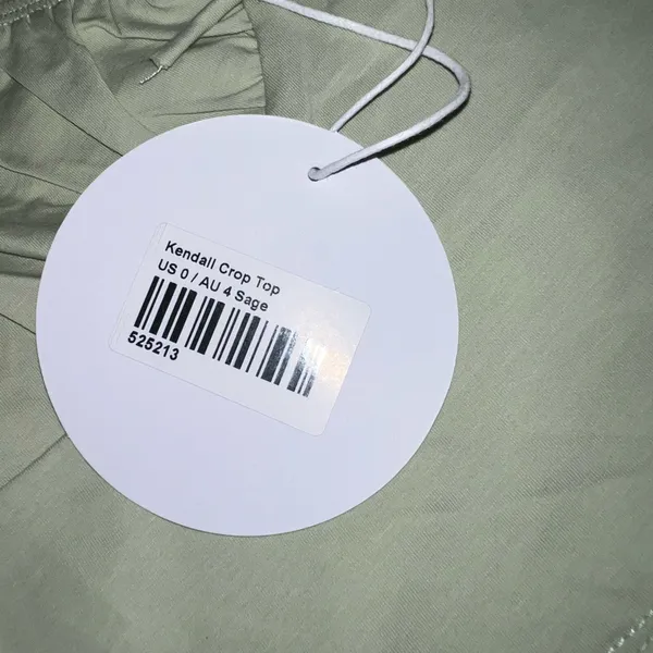 Princess Polly Kendall Crop Top in Sage Size 0 New with tag - Image 13