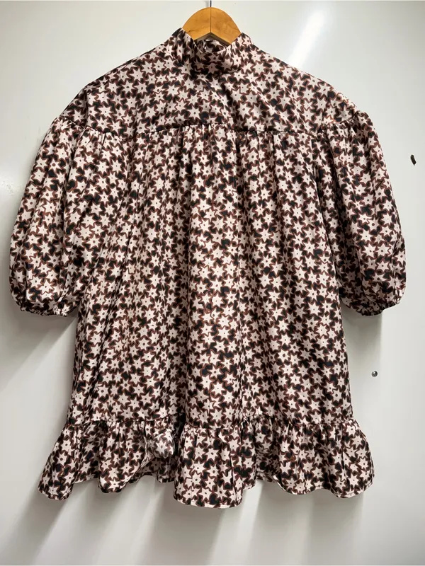 NEW Anthropologie Long-Sleeve Mock-Neck Swing Mini Dress size xsp - Image 4