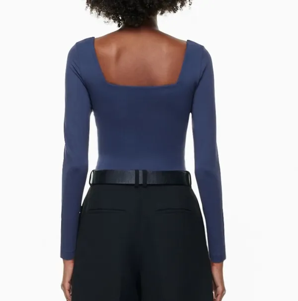 Aritzia Contour Square Neck Long Sleeve Top - Blue - Image 2