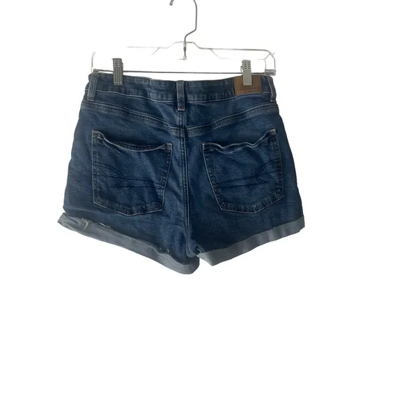 American Eagle‎ Women's Size 10 Medium Washed Blue Denim Mom Short - Image 3