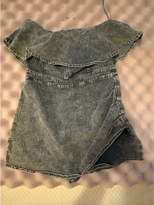 Cheeky Bliss Denim Romper - Image 2