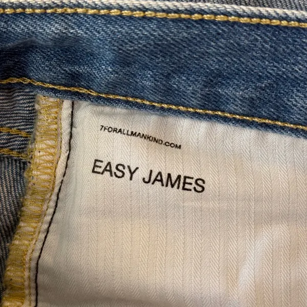 7 For All Mankind Easy James Denim Jorts 32 Y2K Heart Bermuda Shorts - Image 6
