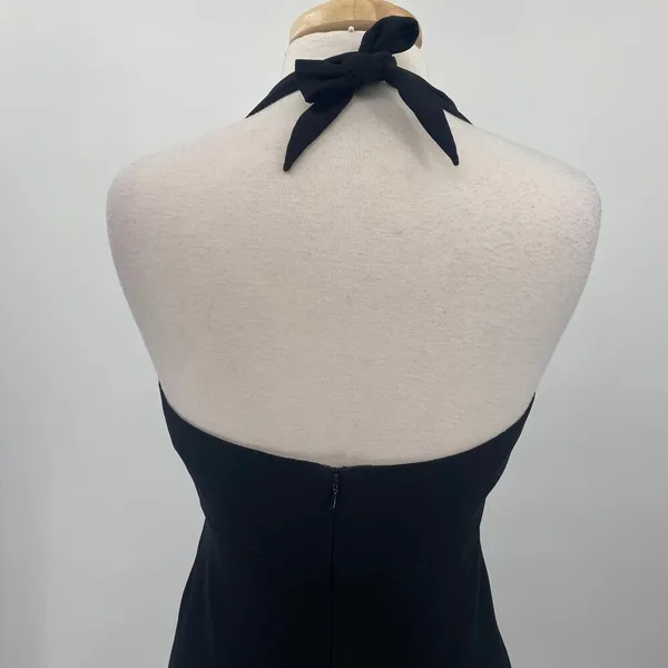 Vintage 90s Jones New York Dress Halter Dress Beaded Detail Black Womens Small - Image 8