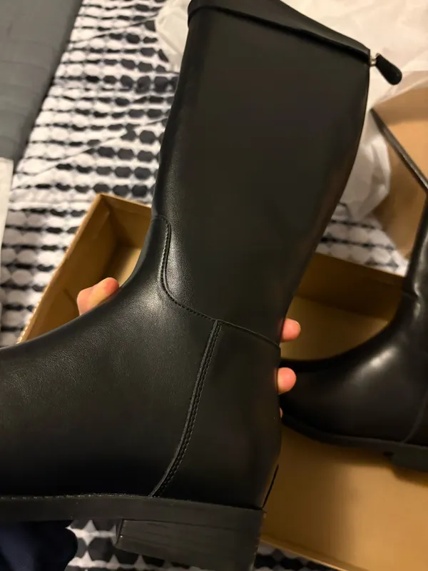 Faux leather riding boots Black Size EU 38 - Image 6