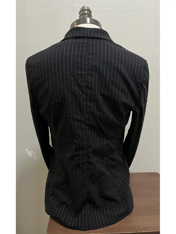 Urban Outfitters Black Pinstripe Blazer Women's XS Preppy - Image 3