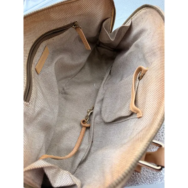 Dooney & Bourke Monogram Satchel Hand Bag Purse Womens Brown Tan Vintage K802423 - Image 2