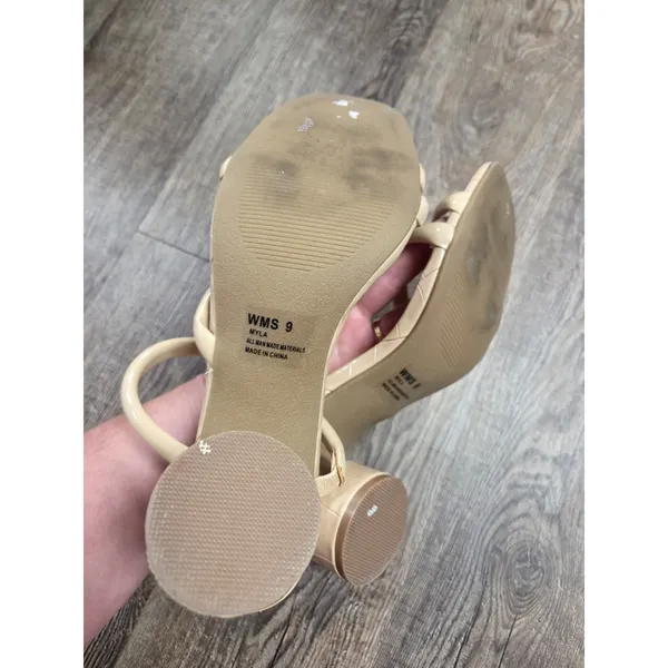 Dolce Vita Myla Beige Tan Round Heel Strappy Sandals Shoes Size 9 - Image 6