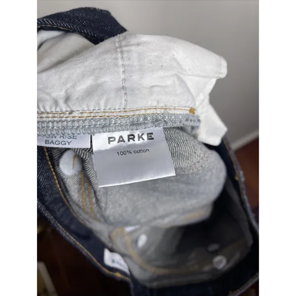 Parke Low Rise Baggy Jean in Dark Wash Blue Sz 29 - Image 11