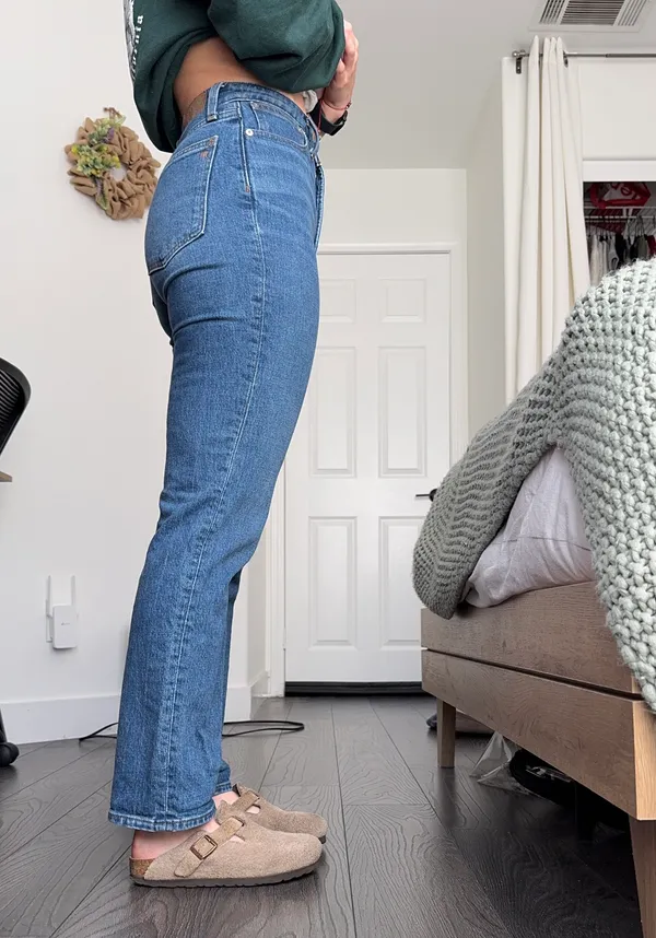 Madewell dark wash curvy perfect straight jeans - Image 3