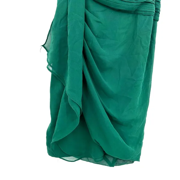 Minuet size‎ small strapless emerald green dress hidden side zip - Image 4