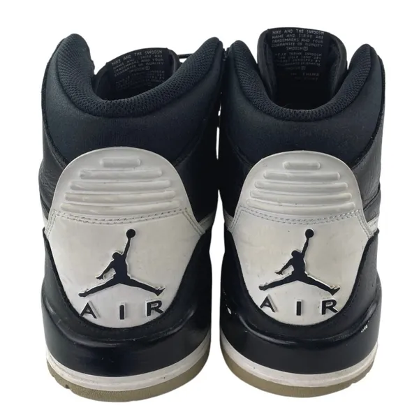 Nike Air Jordan Legacy 312 Oreo Men's Black Leather High Top Sneakers Shoes 12 - Image 3