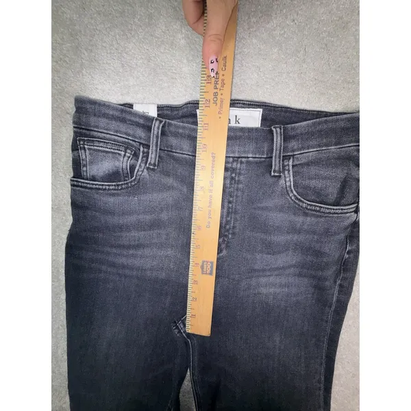 Frank & Eileen Jeans Women 29 Derry High Rise Made in USA Gray Wash Raw Hem EUC - Image 13