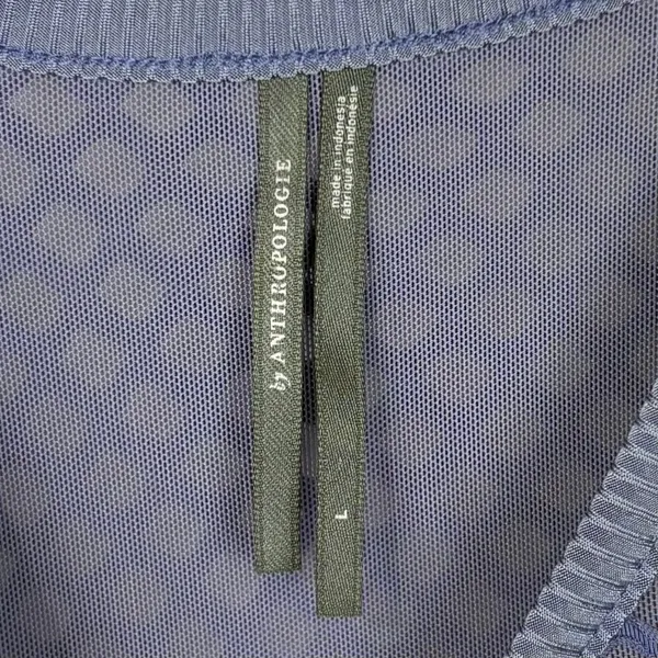 Anthropologie Mesh Tank Top Pullover Stretch Nylon Lavender Purple Size Large - Image 4