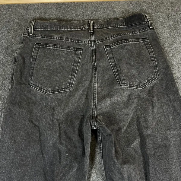 Abercrombie & Fitch 90s Straight Ultra High Rise Jeans Washed Black 33 16R - Image 10