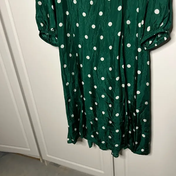 J.Crew Sweetheart Neckline Polka Dot Midi Dress Size 18 - Image 5