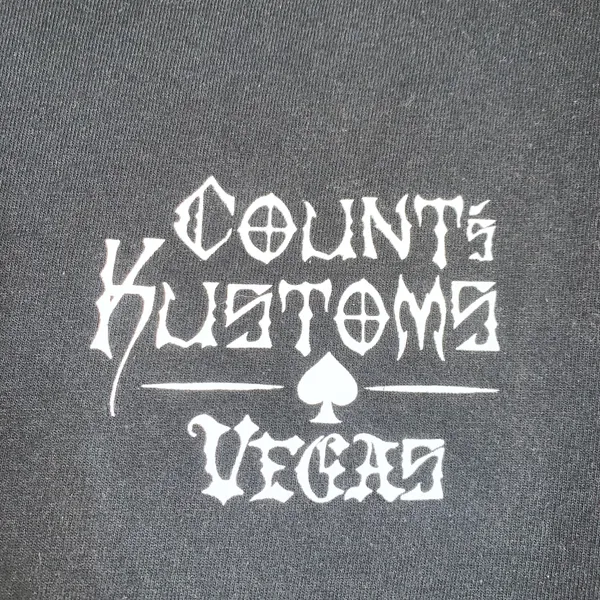 Count's Kustoms Las Vegas grunge skeleton cross tshirt size Small - Image 3