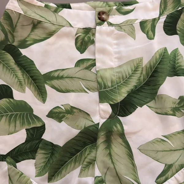 Show Me Your‎ Mumu Tropical Leaf Print Ruffle Hem High Rise Shorts Size XS - Image 4