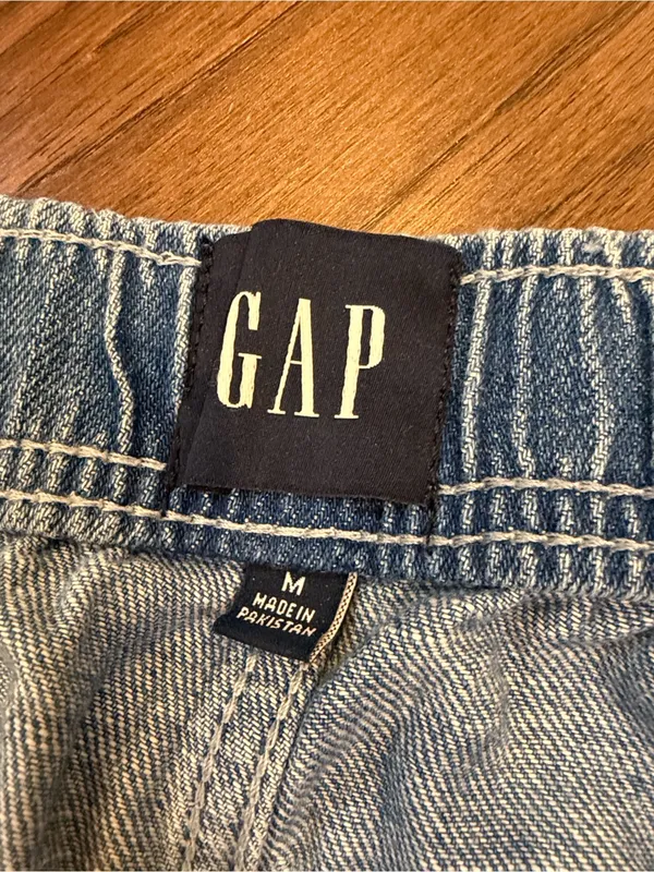 Gap High Rise Pull-On Wide-Leg Jeans Size Medium - C30-119 - Image 4