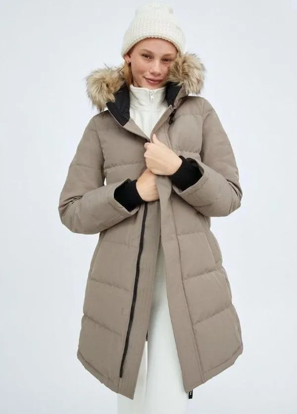 Aritzia Tna The Powder Parka Jacket Modern Taupe Goose Down like new Small - Image 4