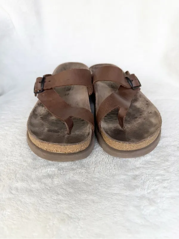Mephisto Brown Leather Buckle Toe - Image 3