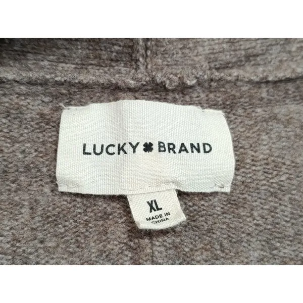 Lucky Brand Women's Sweater Slouchy V-Neck Cardigan Grandpa Brown Size XL NWOT - Image 4